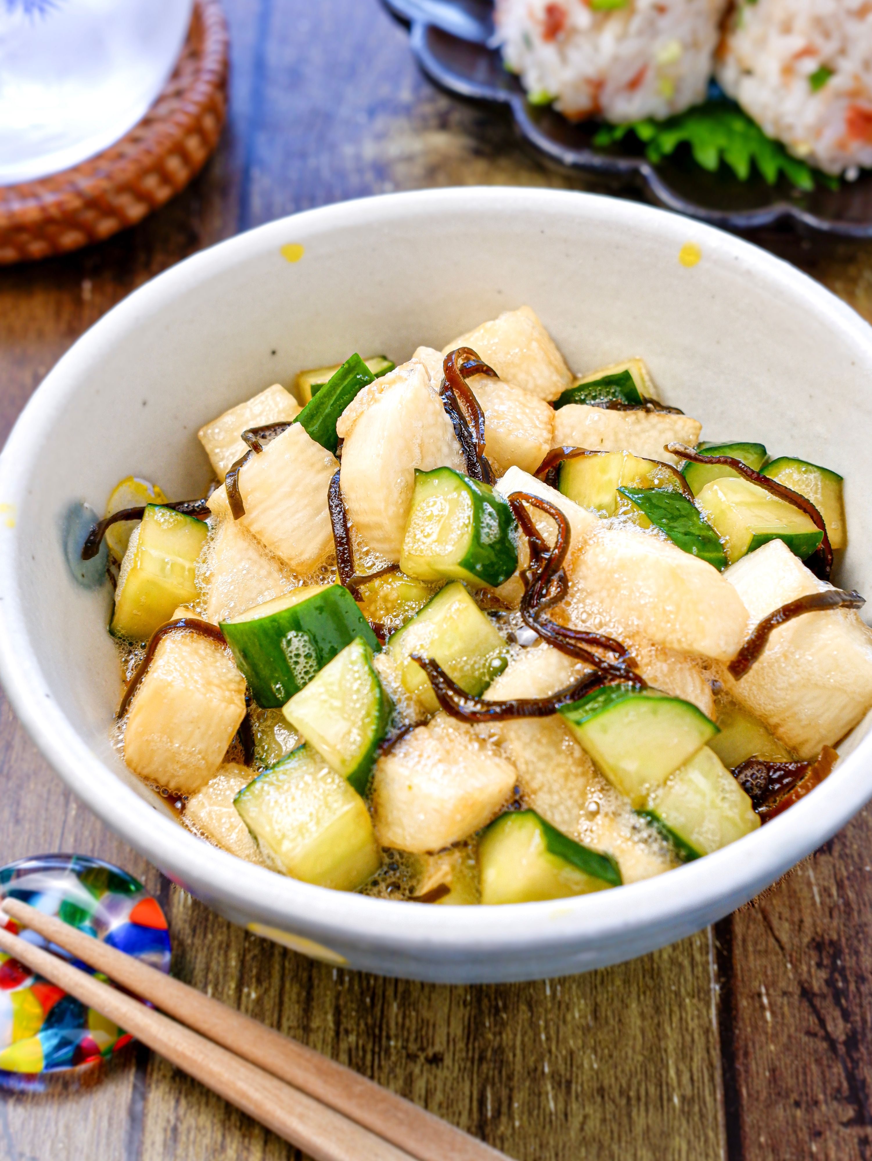 きゅうりと長芋のポリポリ浅漬け】ポン酢で簡単！ポリ袋調理