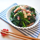 ベーコンとほうれん草の炒め物