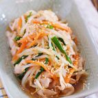 豚肉ともやしのごまポン酢和え【#作り置き#湯かけ#お弁当】
