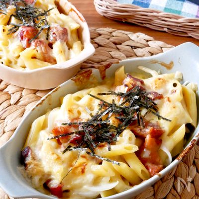 【照り焼きチキングラタン】焼き鳥缶で簡単に!