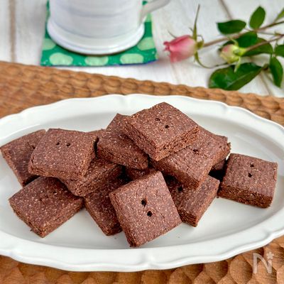 白みそと黒胡麻のココアクッキー♪【小麦粉・卵・バター不使用】