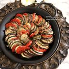 夏野菜のアンチョビチーズ焼き