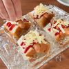 【食パン1枚で4個できる節約トースト】
節約チーズドッグの工程2
