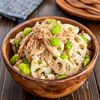 れんこんと枝豆の《マヨなし♡うまだれツナサラダ》