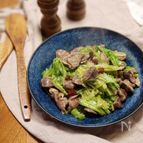 低温調理した砂肝とキャベツのペペロンチーノ