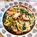 冷凍うどんでお手軽☆ペペロンチーノうどん