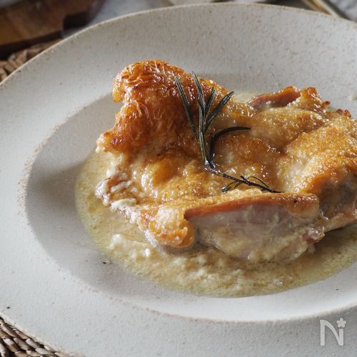 鶏肉で簡単豆乳ミルク煮。