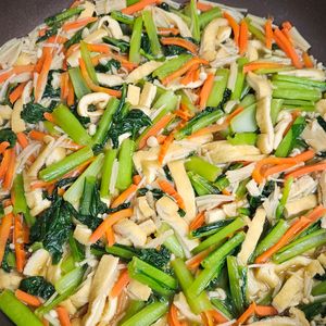 こころの作ってみた!投稿(【小松菜と油揚げの炒め煮】じゅわ〜と染みる副菜♡作り置きにも)