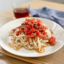 和えるだけ🍅『トマツナうどん』
