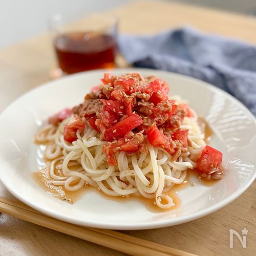 和えるだけ🍅『トマツナうどん』