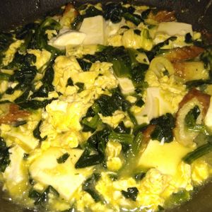 lalilulelonの作ってみた!投稿(【ほうれん草とふわとろ卵のとろみ豆腐】栄養たっぷり温かい♬︎)