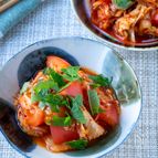 ごま油が決め手！みょうがとトマトキムチ