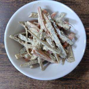 もふこぱんなの作ってみた!投稿(【ごぼうサラダ】給食の味を再現したレシピ)