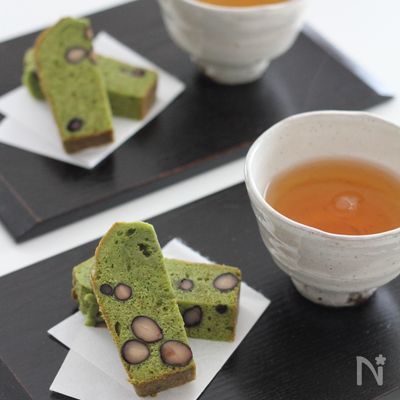 抹茶と黒豆のパウンドケーキ