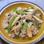 【豚こま・エリンギ・ピーマンの中華炒め】お箸もご飯も進む！