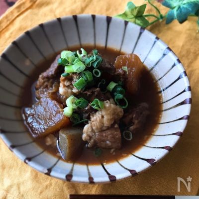『圧力鍋でとろとろ♡』牛すじとこんにゃくのどて煮