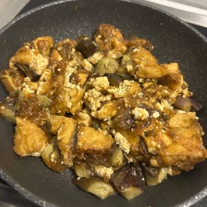 自炊くんの作ってみた!投稿(なすと厚揚げ豆腐の肉味噌あん)