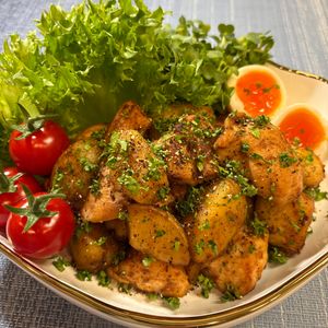 楽ラク手抜キッチン🐶🐾の作ってみた!投稿(新じゃがと鶏肉のうま塩バター炒め)