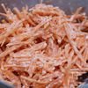 人参だけで作るかき揚げ 甘くてサクサク!の工程2