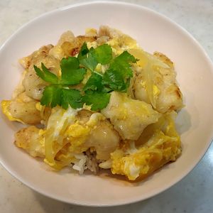 ゆきぼうの作ってみた!投稿(絶対トロトロ！やわらかムネ肉の塩親子丼)