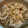 鶏ひき肉と卵とレンコンの甘辛丼の工程4