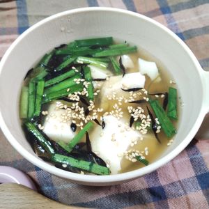 M＊Pの作ってみた!投稿(海藻たっぷり豆腐入り中華スープ)
