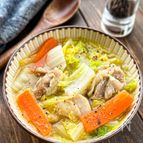 【白菜と鶏肉のうま味噌スープ】満腹感◎食べるおかずスープ♡