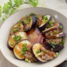 レンジのみ！豚ひき肉と茄子の重ね蒸し