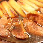 鴨肉と長ねぎの陶板焼き
