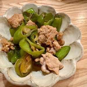 kimiの作ってみた!投稿(万願寺とうがらしの肉味噌炒め)