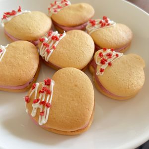 _φ(・_・ナベリンの作ってみた!投稿(生クリーム/バターなし！【米粉のいちごガナッシュサンド♡】)