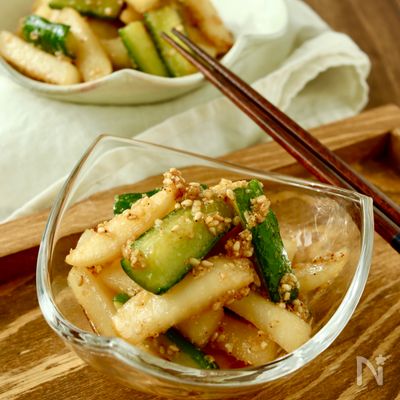 【らくレピ】箸休めに＊大根ときゅうりのスタミナ和え