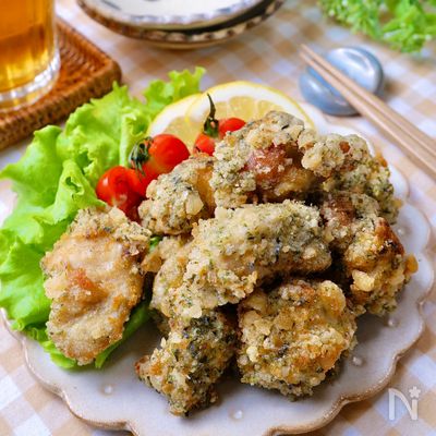 『絶品☆のり塩唐揚げ』鶏むね肉使用!やみつきザクザク衣!