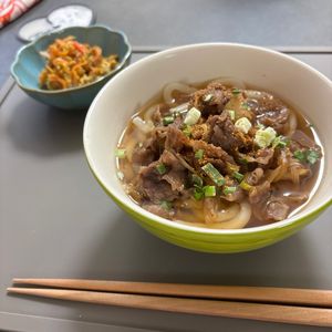 486380の作ってみた!投稿(【肉うどん(そば)】甘辛お肉に優しいつゆが絶妙♡年越しにも◎)
