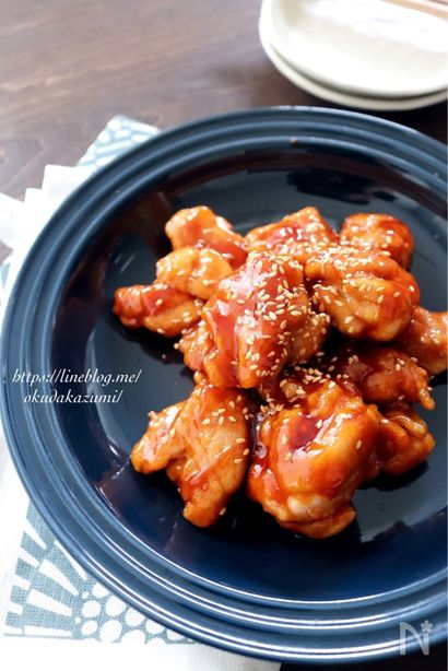 タレが絶品！照り照りピリ辛＊ヤンニョムチキン