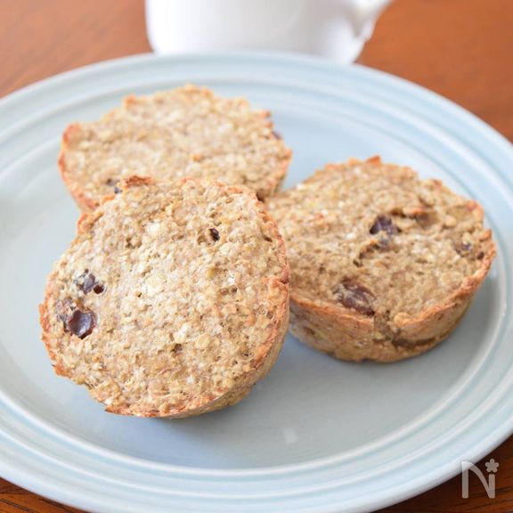 オートミールバナナマフィン　薄力粉＆砂糖不使用