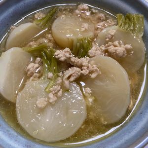 山子の作ってみた!投稿(かぶのしょうがそぼろ煮)