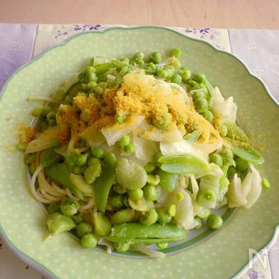 春野菜とからすみのパスタ