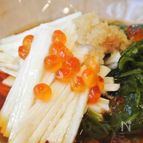 山芋千切りとめかぶとろろ