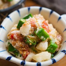 長芋とオクラの梅ツナ和え【レンジで簡単♪パパっと夏副菜】