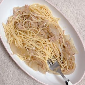 Misaki.の作ってみた!投稿(【ツナと玉ねぎのだししょうゆパスタ】和えるだけで簡単！)