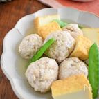 【和風ご飯に合うおかず】鶏だんごと厚揚げの煮物