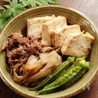オクラ入り！肉豆腐
