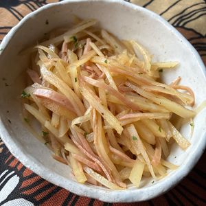 杏の作ってみた!投稿(抱えて食べたい♪【千切りポテトサラダ】お弁当にも◎)