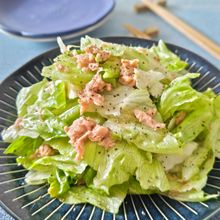 【やみつき塩ツナレタスサラダ】もりもり食べよう!あと1品に。