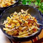 【2つの材料で完成!!】ごぼうとさつまいものサラダ