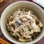 三種のきのこのクリームチーズマリネ