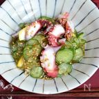 がごめ昆布きざみとタコのレモン甘酢和え