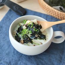 レンジで簡単ランチ！のり豆乳オートミール雑炊