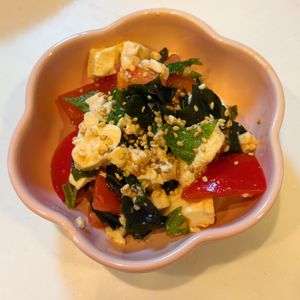 みわの作ってみた!投稿(豆腐とトマトのさっぱりポン酢サラダ)